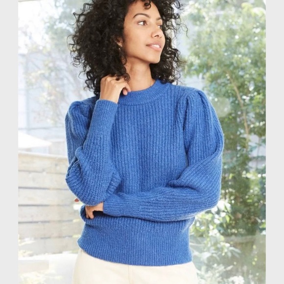 A New Day Women's Blue Long Sleeve Pullover Sweater - NWT - Picture 2 of 9